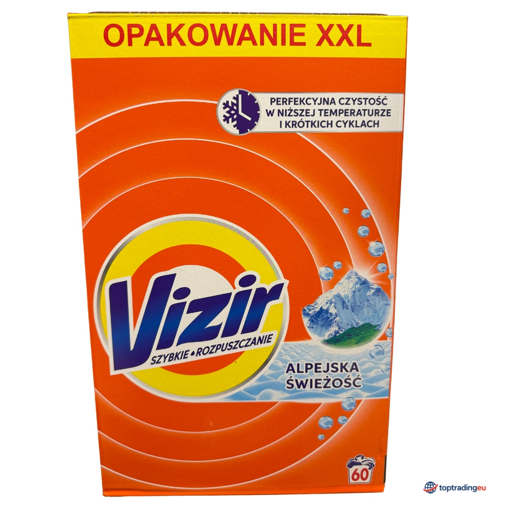 Levně Vizir XXL 60 praní Prášek na praní Alpská Svěžest Velké balení