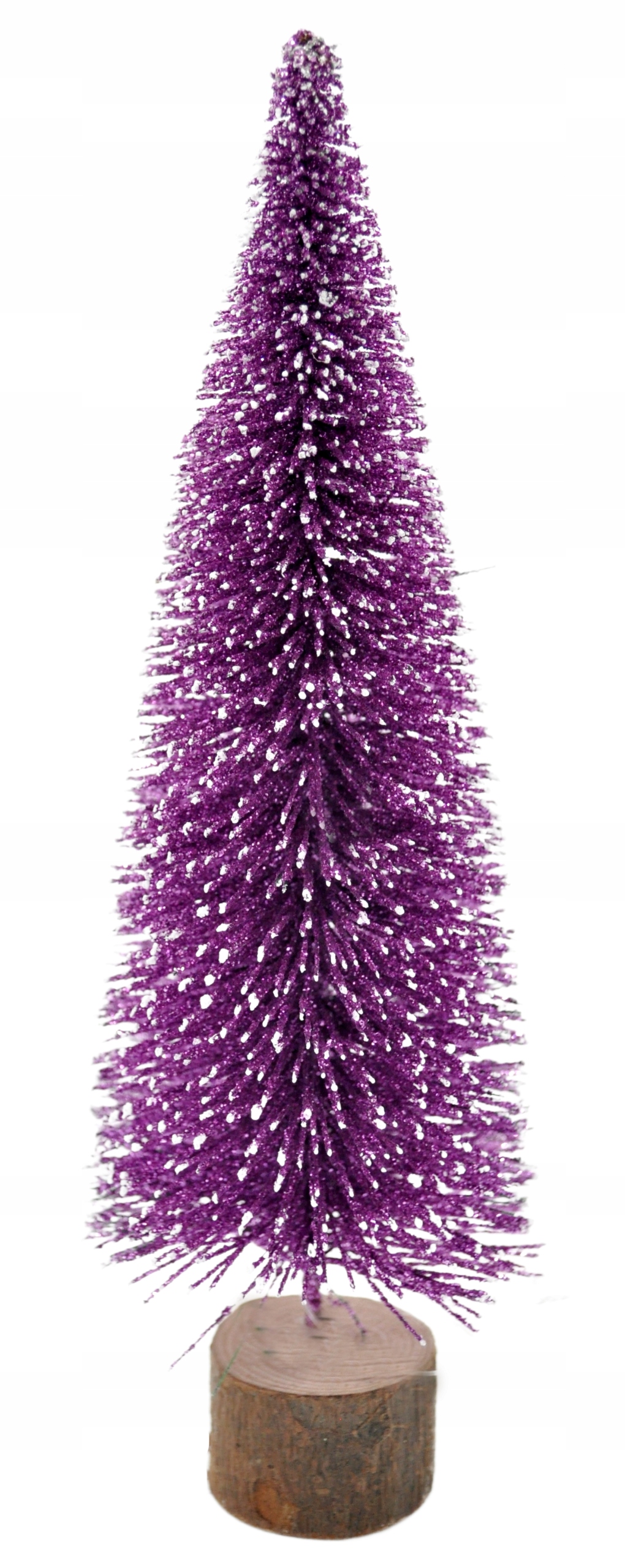 FIGURKA brokatowa CHOINKA ŚWIĄTECZNA ozdoba FIOLET Motyw Choinka