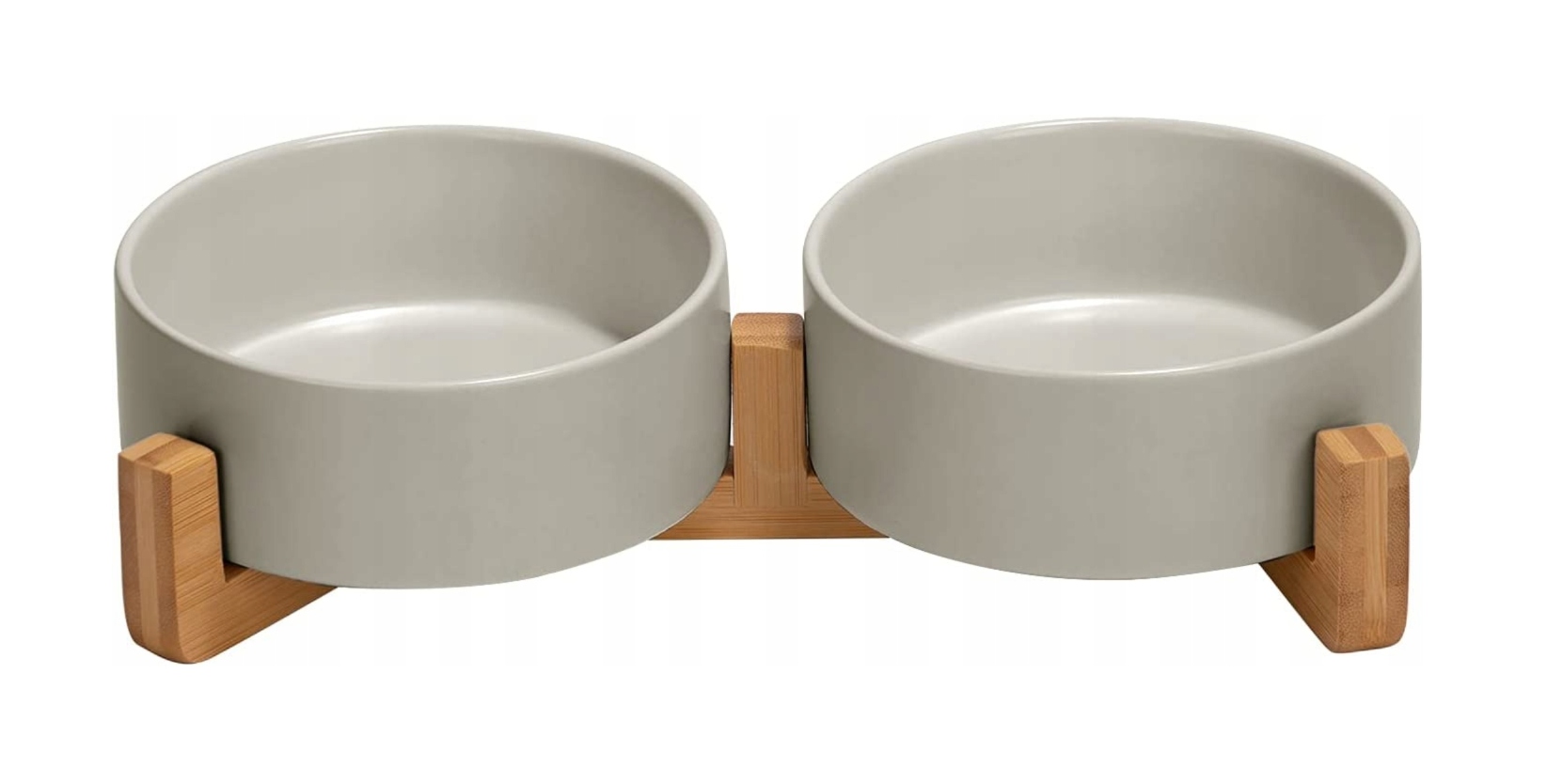 Spunkyjunky Ceramiczna podwójna miska na karmę i wodę dla psa kota