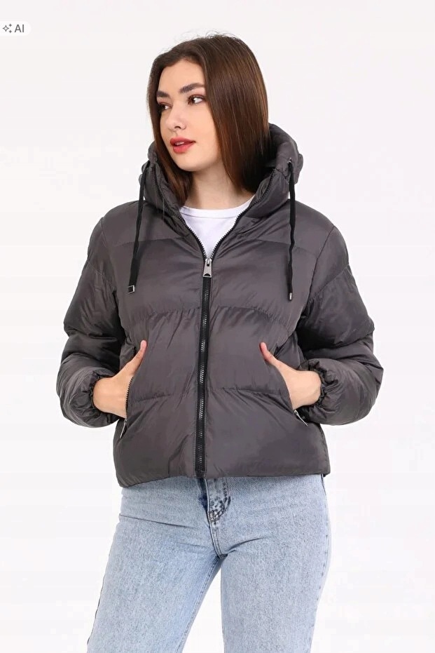 Dámská Prošívaná Bunda S Kapucí V Ležérním Stylu XXL 5IA