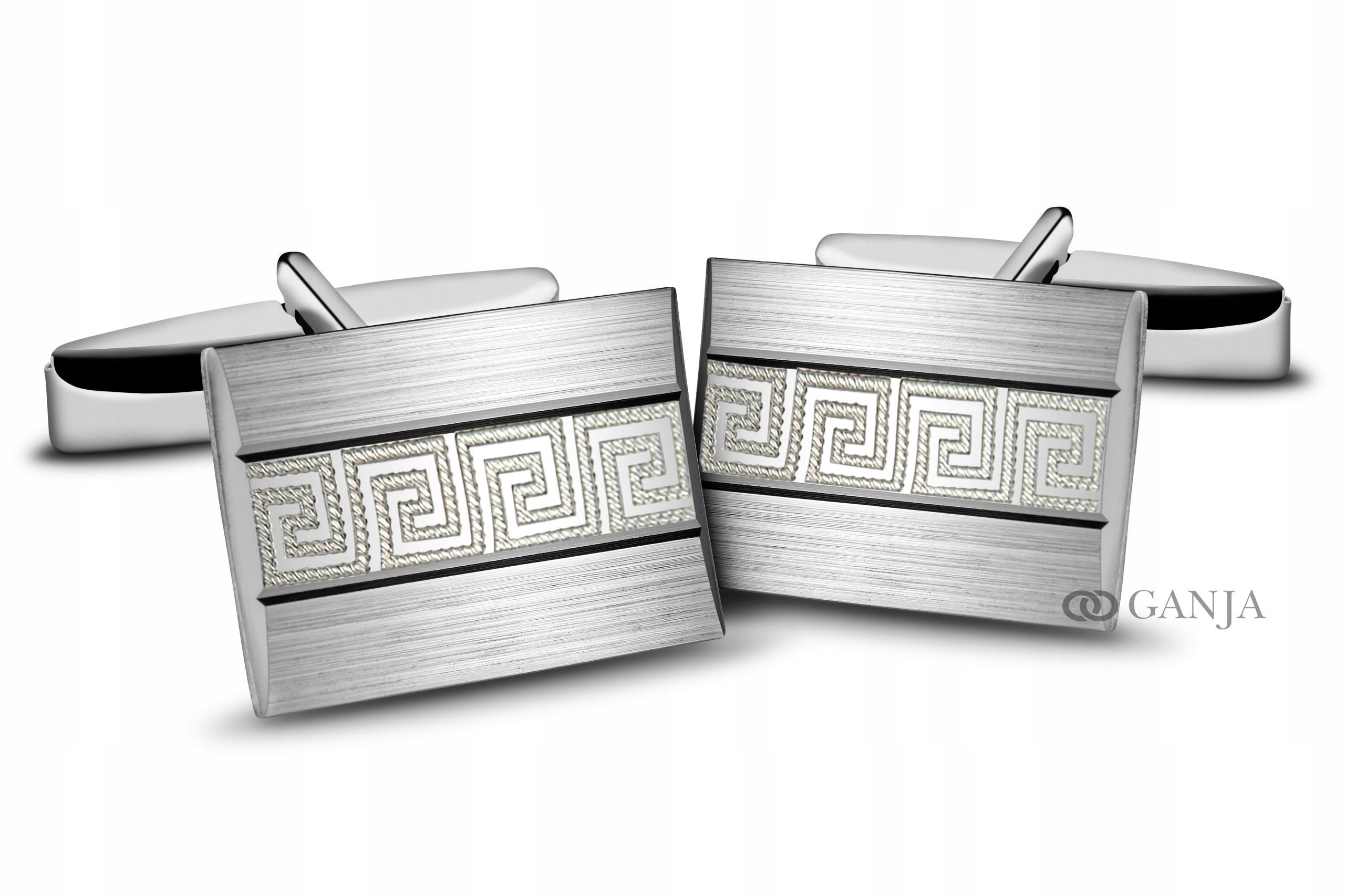 Spinki srebrne do mankietów 925 rodowane SP25 ŚLUB