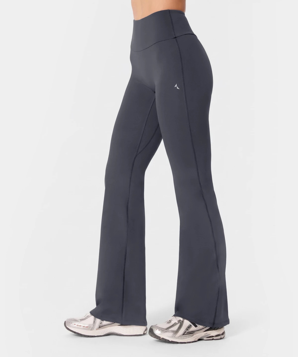 Legginsy z rozszerzaną nogawką damskie Plain Flare Pants Carpatree Szare L