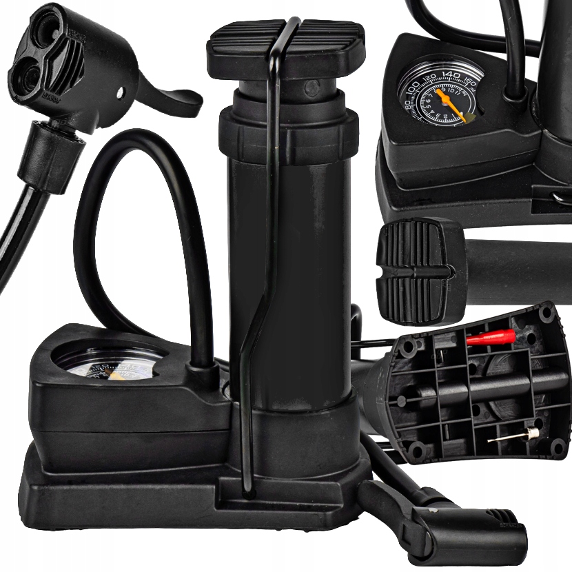 Nožní Pumpa S Manometrem Automobilová Kolo Matrace Rychle Nafukuje Stabilní