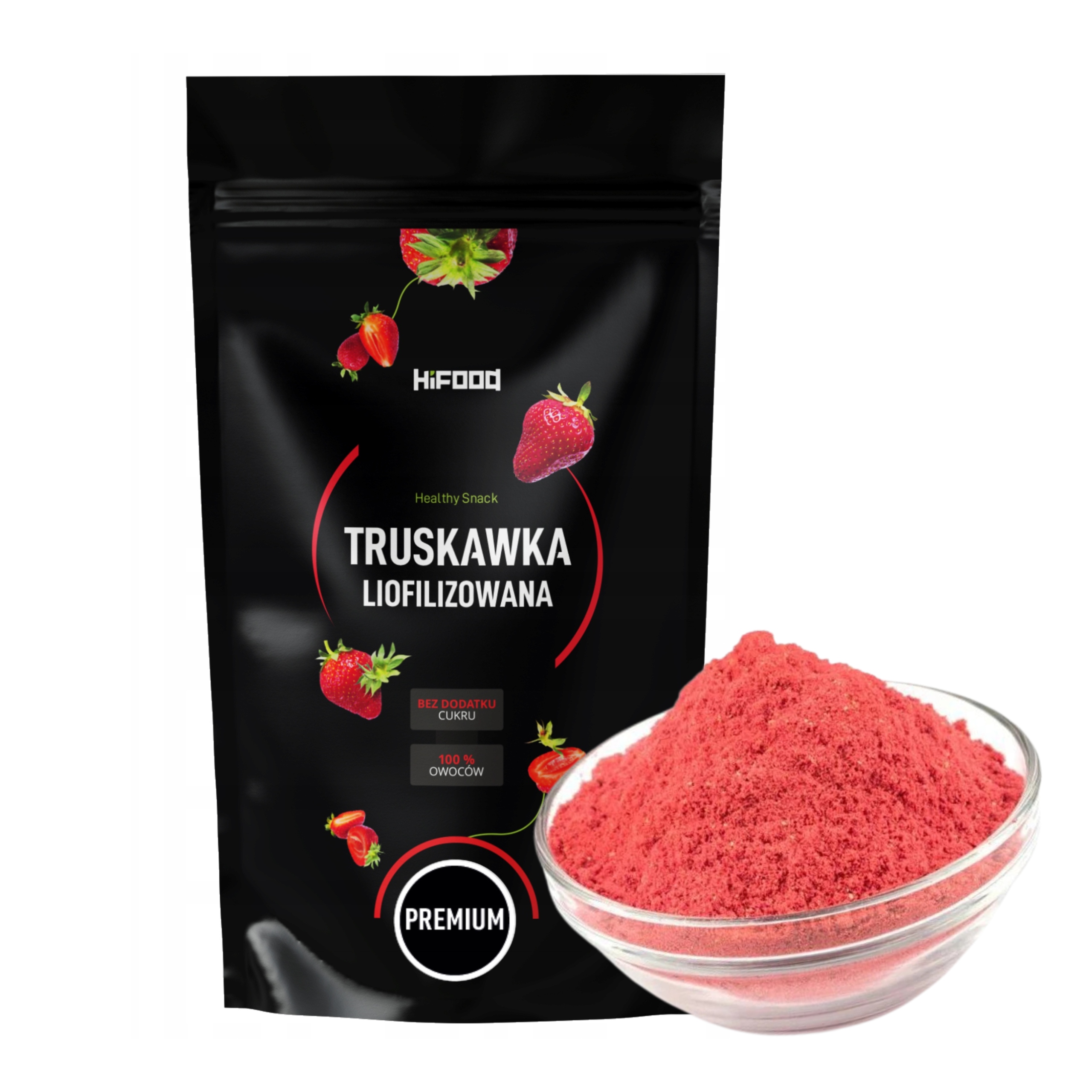 Truskawki liofilizowane Truskawka 100% Proszek 1 kg HiFOOD