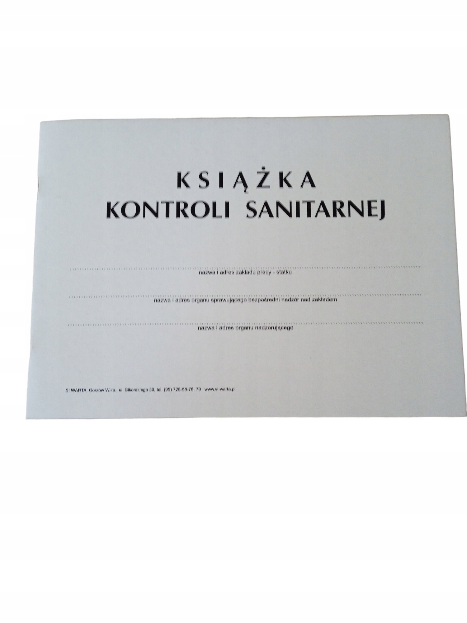Książka kontroli sanitarnej A5