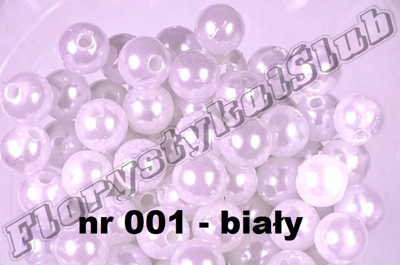 Perličky s dírkou, 10 mm/1 kg, bílá perla PER10/1KG-001P