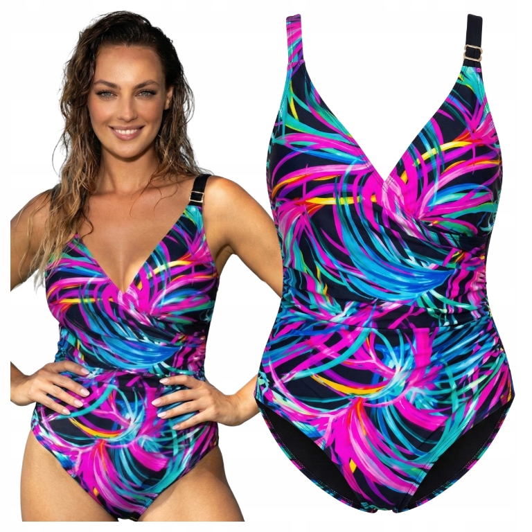 Jednodílný dámský plavkový kostým Monokini Plus Size 44 XXL