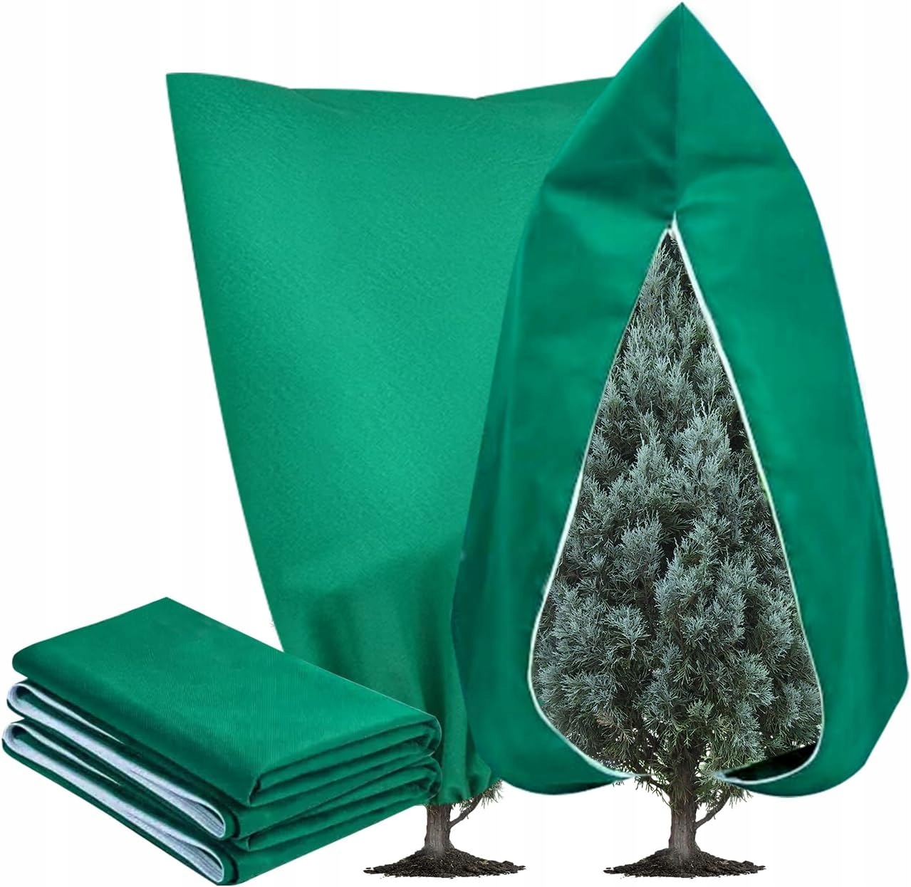 WOREK OCHRONNY NA ROŚLINY 2x OCHRONA PRZED MROZEM ZAPINANE NA ZAMEK 80x120