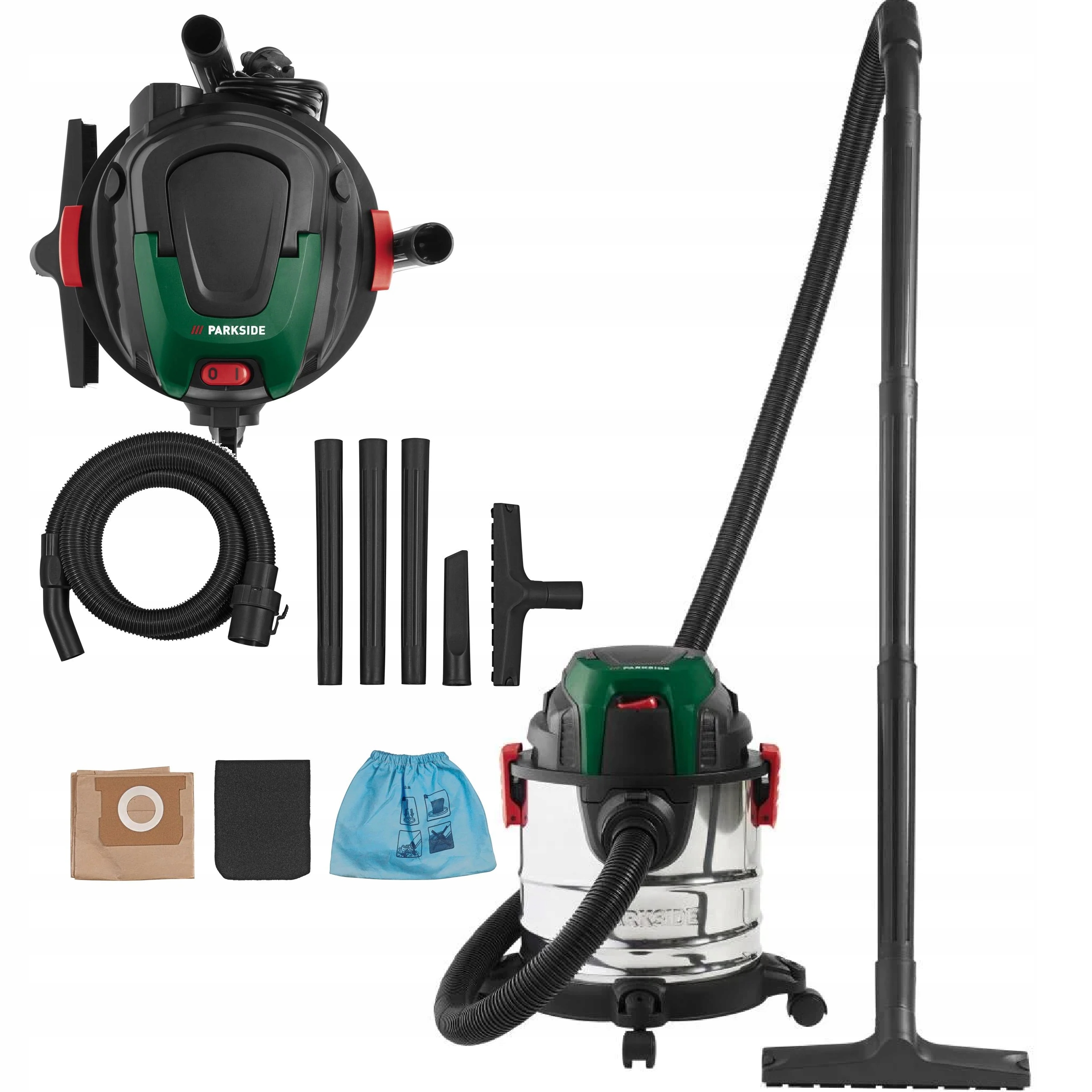 Parkside Odkurzacz do pracy na mokro i na sucho odkurzacz Pwd 12L 1200W