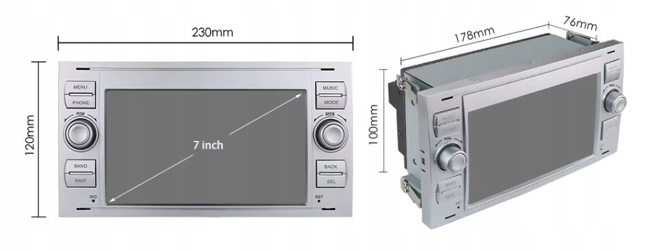 RADIO SAMOCHODOWE FORD MONDEO MK4 FOCUS MK2 MK3 GALAXY S-MAX GPS ANDROID Pilot w zestawie nie