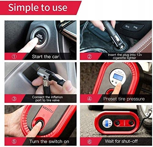 Pompa powietrza do samochodu, przenona pompa EAN (GTIN) 7680586086402