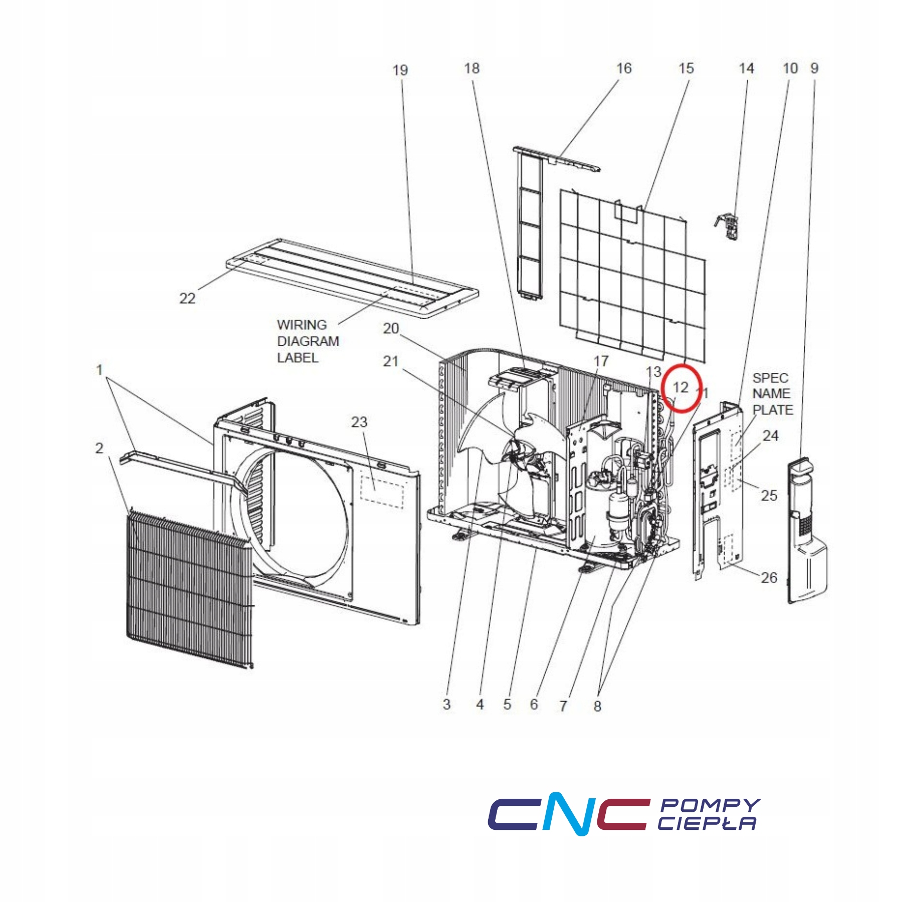 333849 G2W001362 Cievka expanzného ventilu klimatizácie Mitsubishi