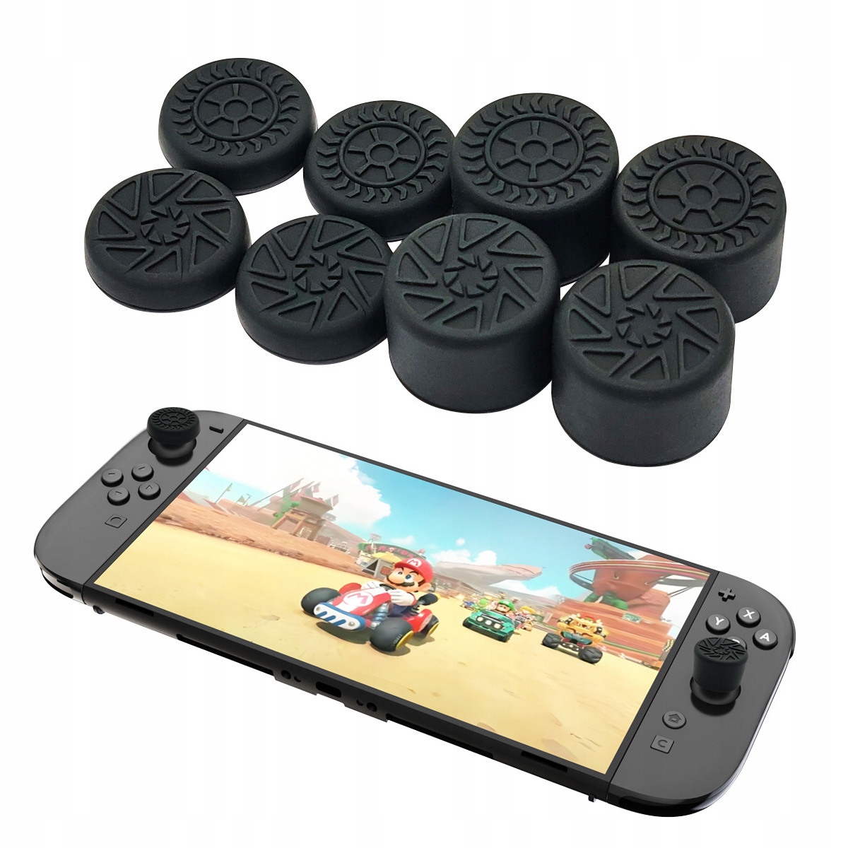 IRIS Zestaw 8x nakładka gumki gripy na gałki analogi Nintendo Switch 2