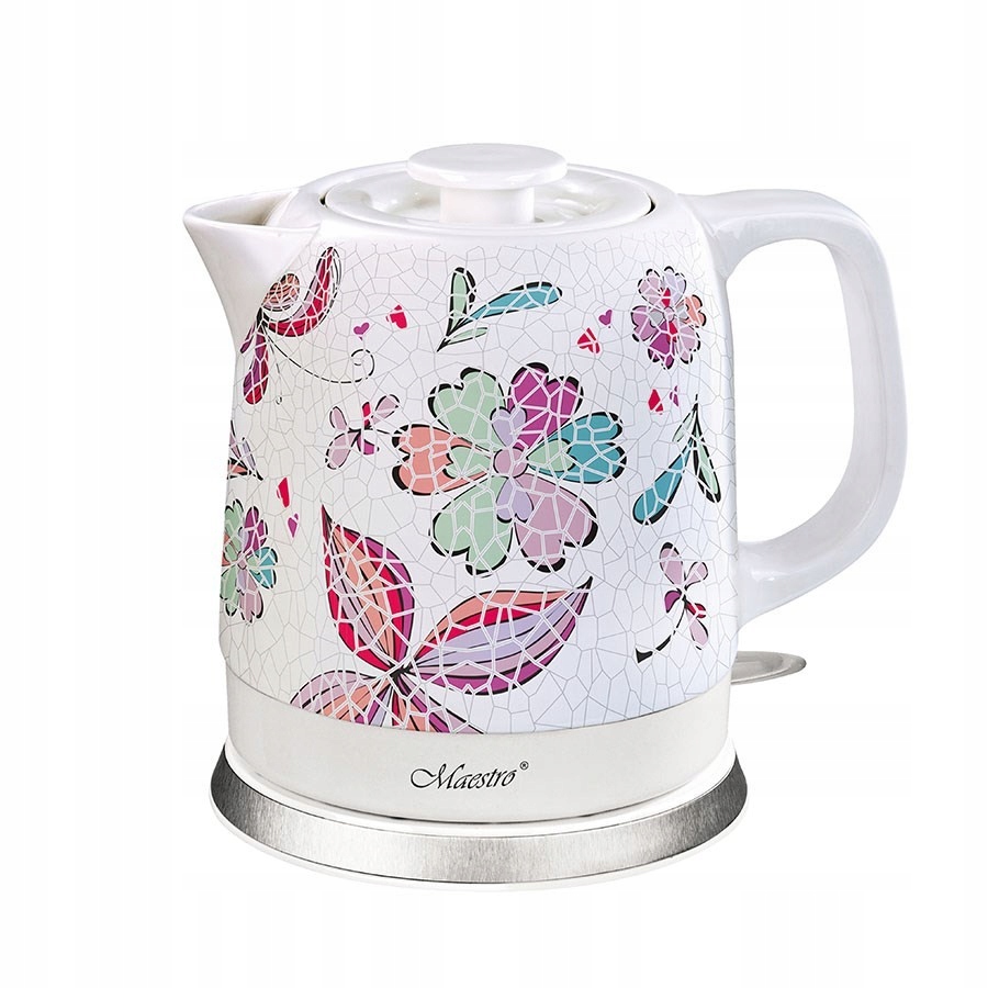 Feel-Maestro Ceramiczny czajnik elektryczny 1,5l 1500W MR-068-FLOWERS