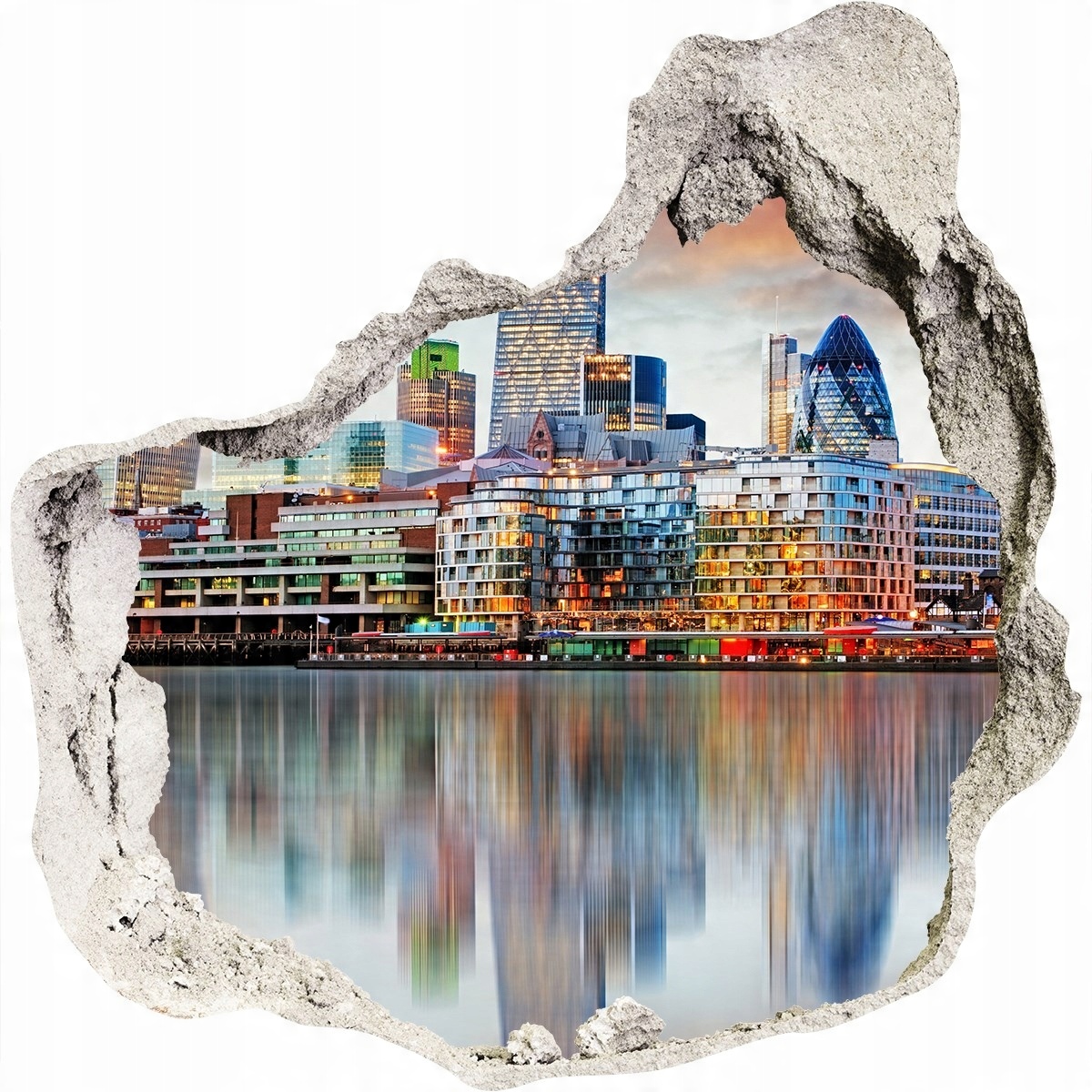 

Fototapeta dziura na ścianę 3d Panorama Londynu