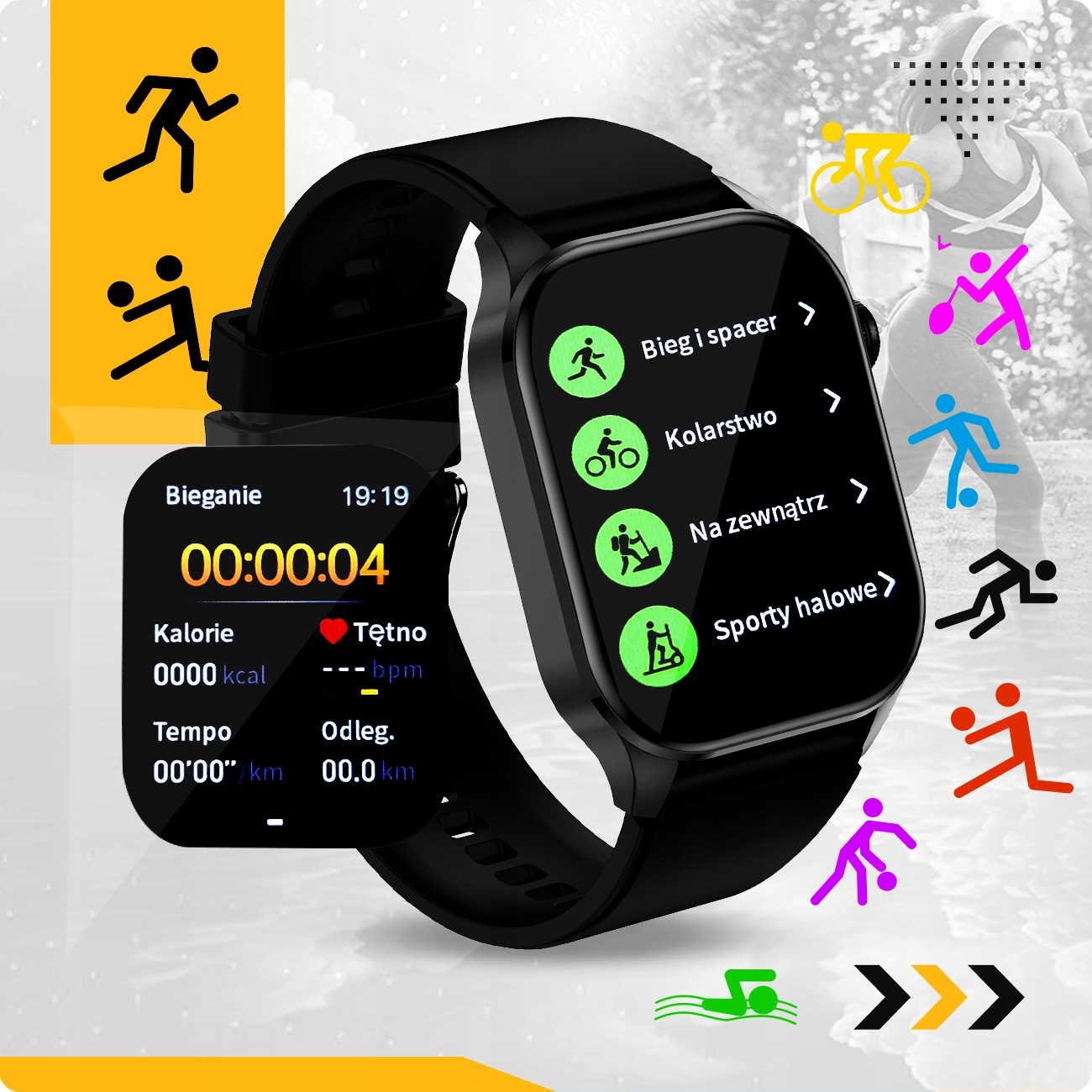 SMARTWATCH DAMSKI POMIAR GLUKOZY CIŚNIENIE KROKI MENU PL ROZMOWY 2 PASKI Model SMARTWATCH KARDIOWATCH GLUKOZA POLSKIE MENU JS98
