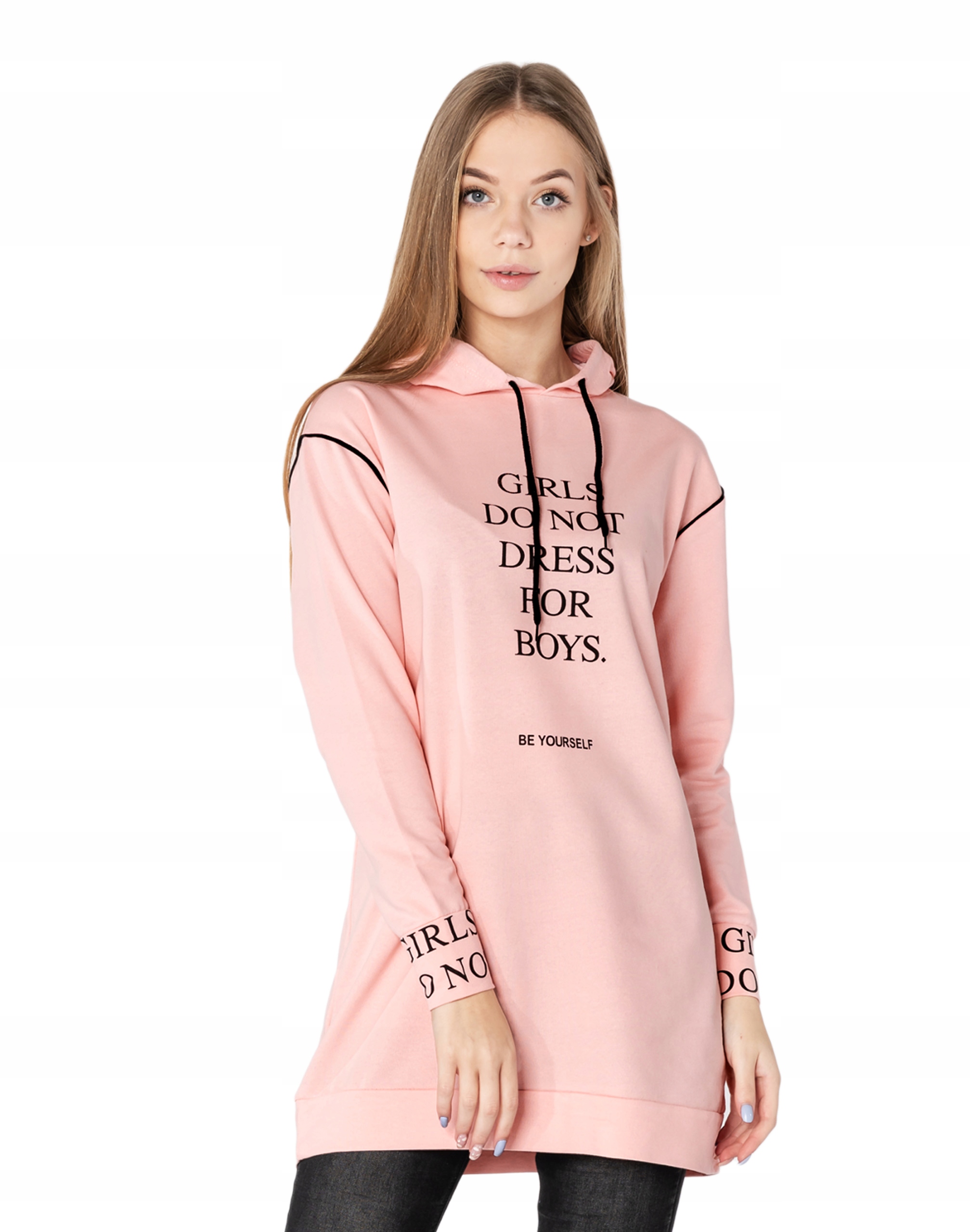

Długa Bluza Damska Tunika Bawełniana 11850-3 r S