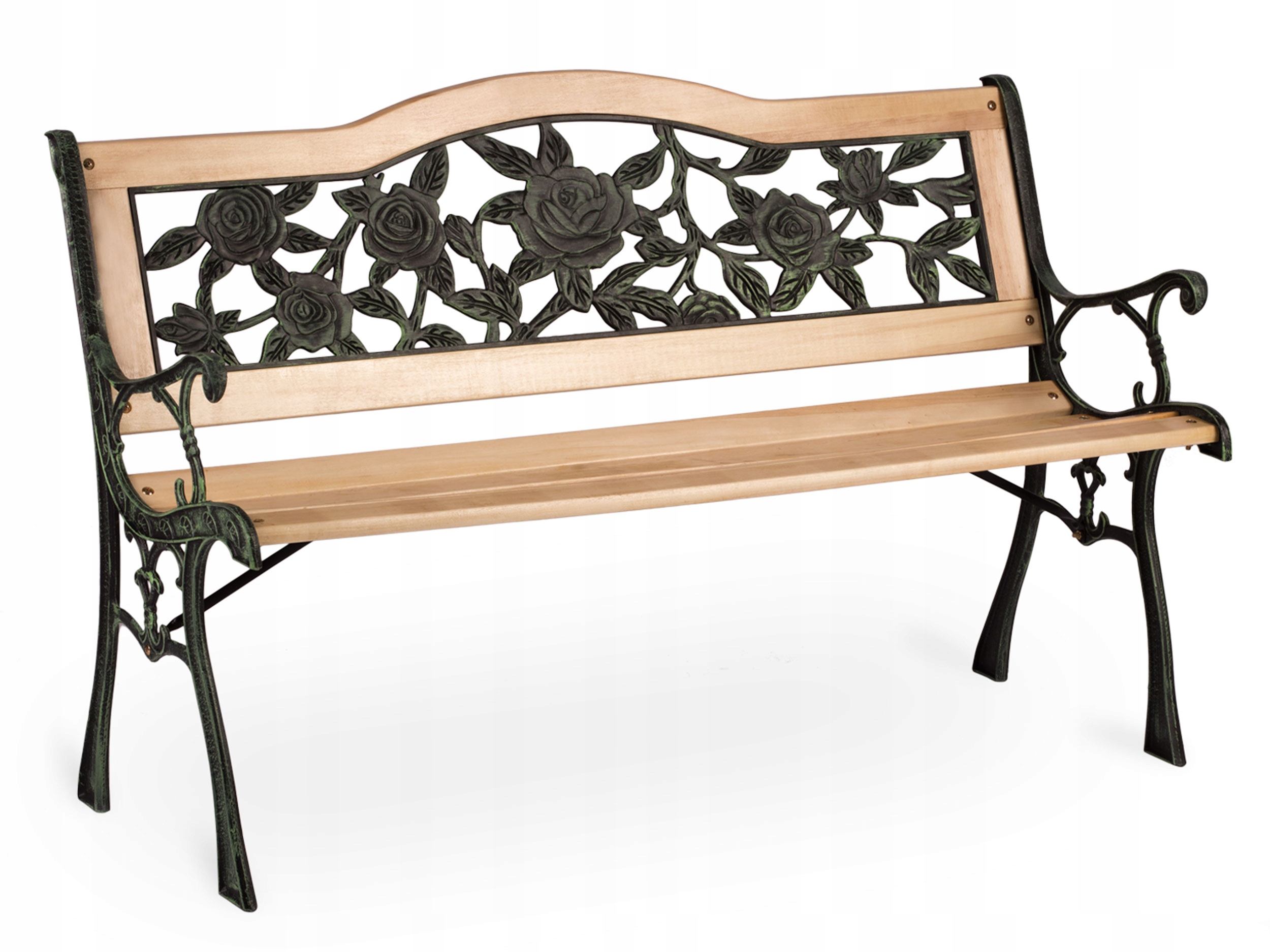 ŁAWKA PARKOWA OGRODOWA SOLIDNA DREWNIANA SOFOTEL