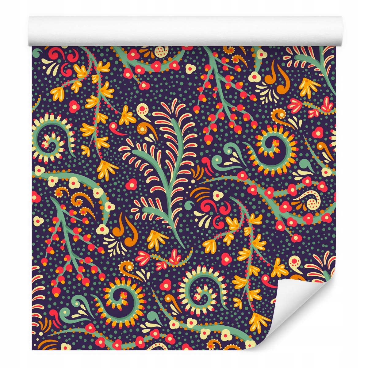 Tapeta do obývacího pokoje Rostliny Listy Květiny Folklór