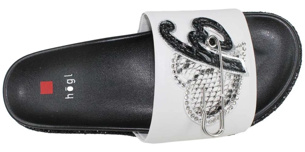 Högl Nazouváky kožené, křišťály Swarovski velikost 36 černé