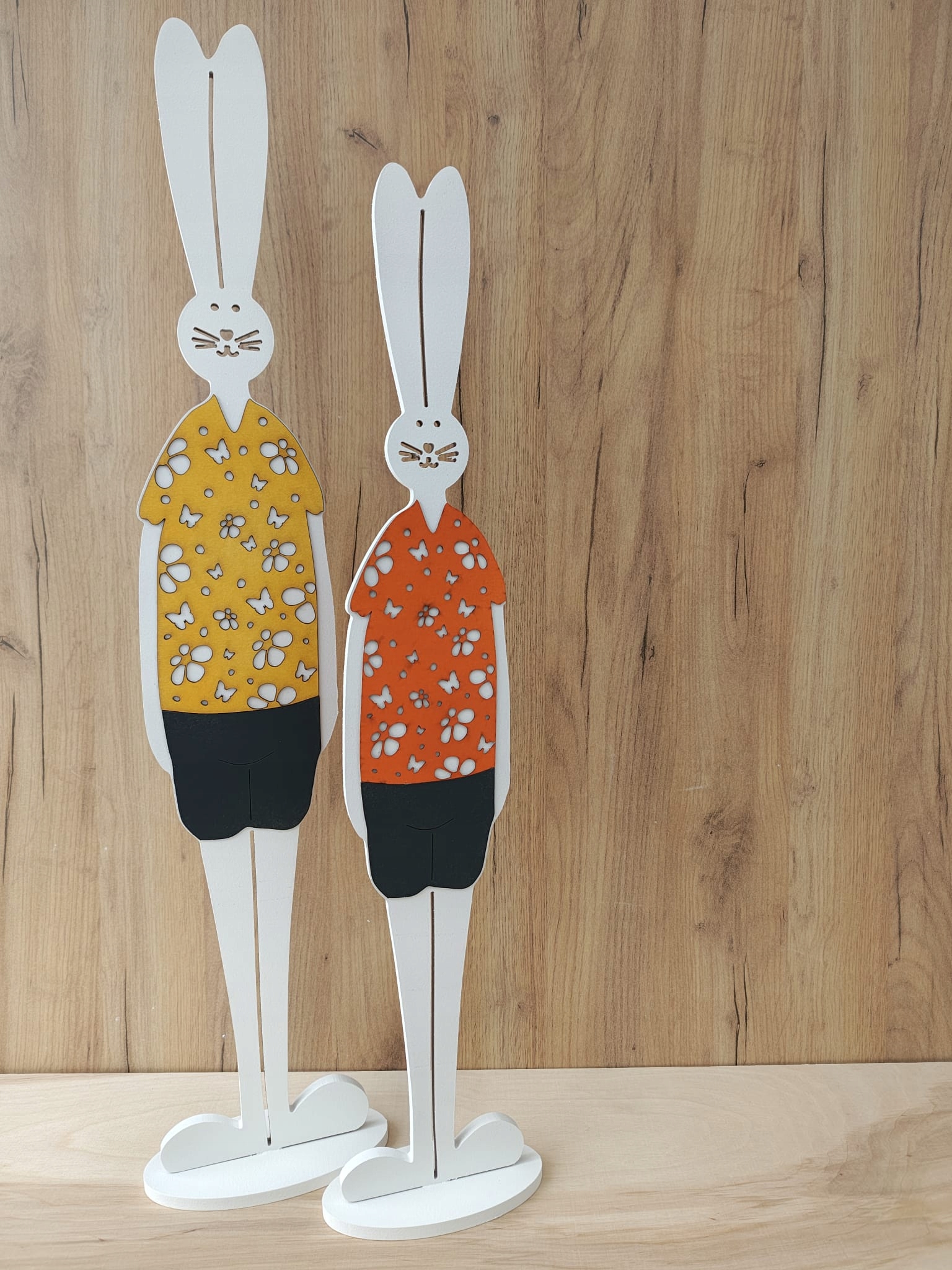 Draka Dekorace Velikonoce Zajíci sada 79x15 69x13 cm