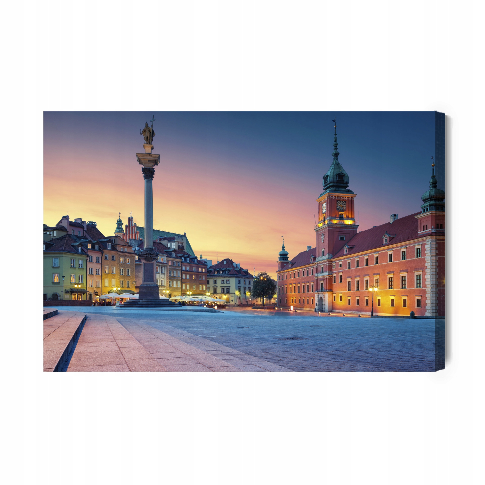 Obraz Na Plátně Varšava Za soumraku Canvas 120x80