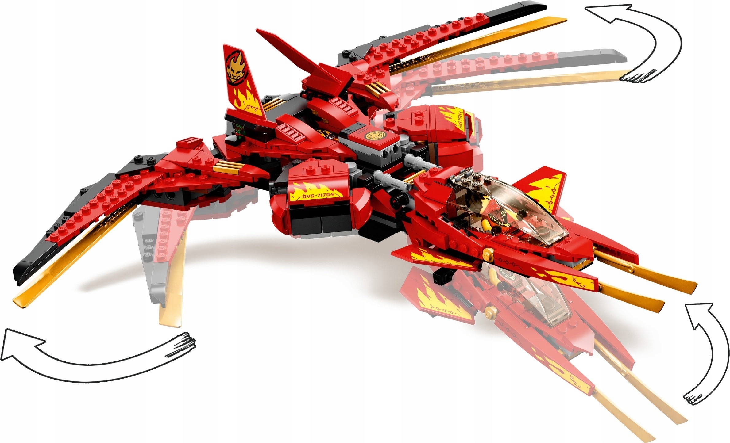 LEGO NINJAGO 71704 BOJOWY CZERWONY SAMOLOT KAI'A Bohater LEGO Ninjago