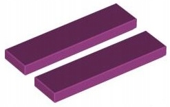 

Lego Płytka Płaska 1x4 Magenta (2431/6078305) x2