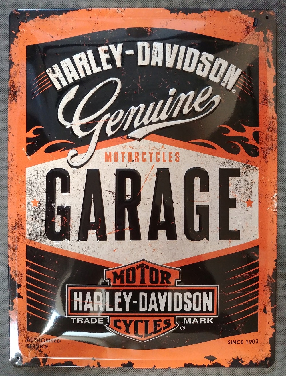 Tablica plakat HARLEY-DAVIDSON GARAGE metal 30x40 Producent Nostalgic Art