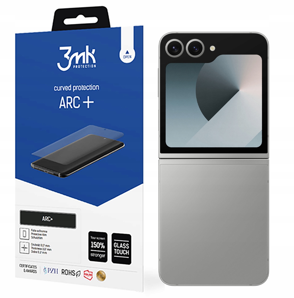Fólie Arc+ 3MK pro Samsung Galaxy Z Flip6 Z Flip7 Fe na přední stranu