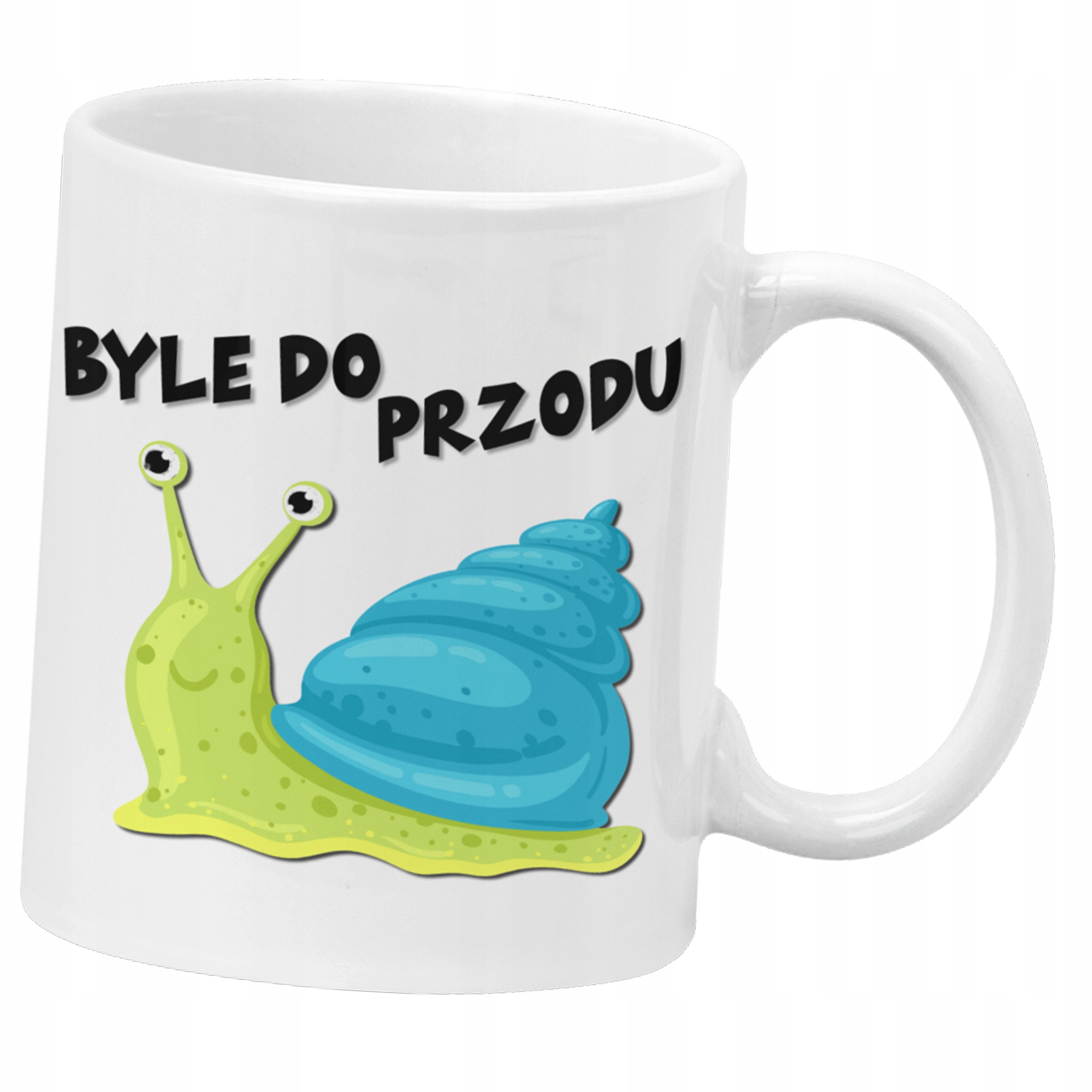 

Kubek Ślimak ze ślimakiem śmieszny byle do przodu