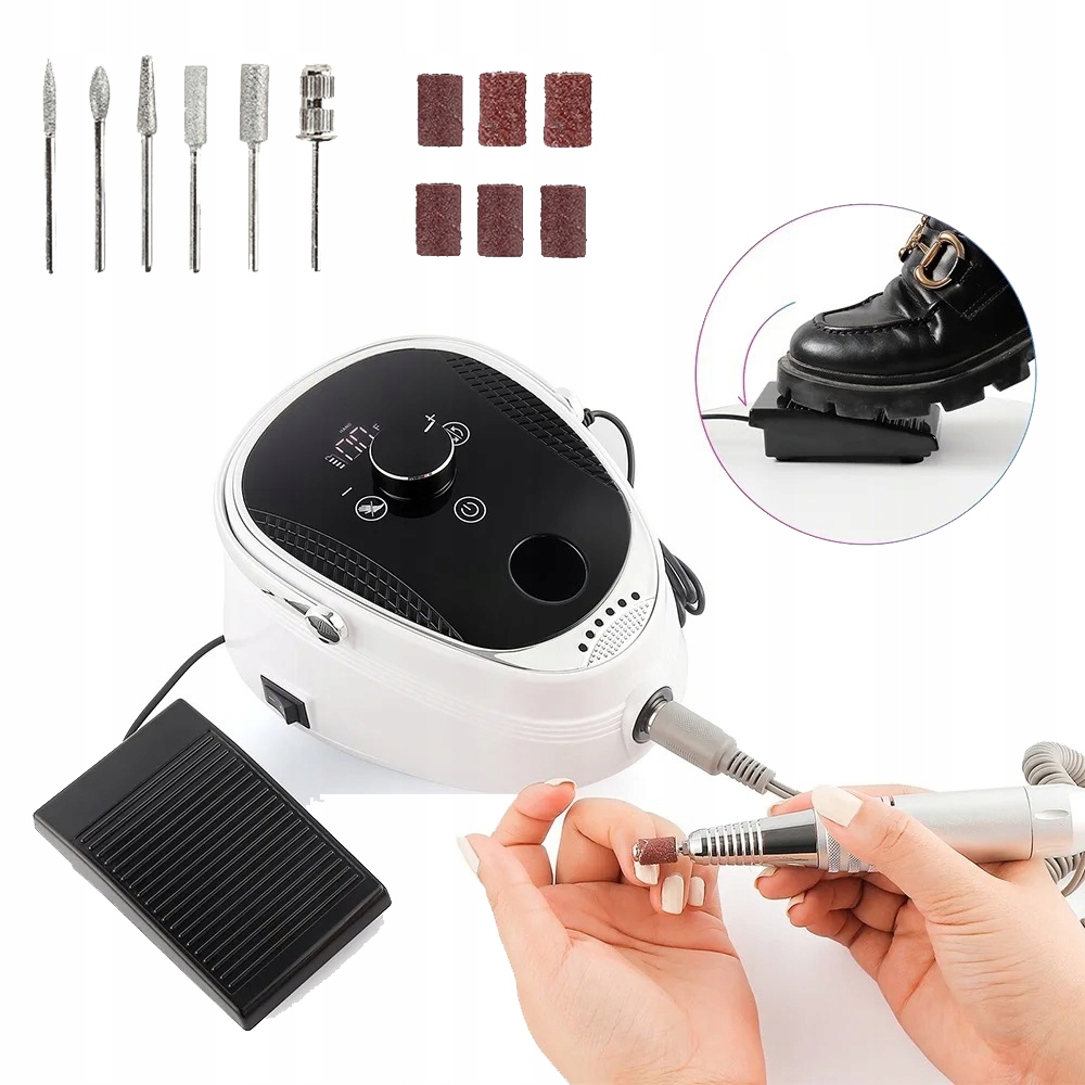 Profesionální Výkonná Bruska Na Nehty Mani Pedicure Sada Fréz 50 W