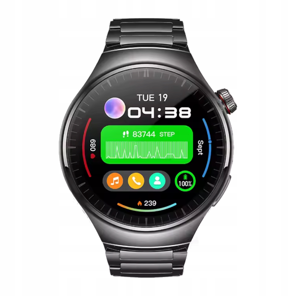 Zeblaze Smartwatch Thor Ultra Elite Black Elitarna Czerń ze Stalowym Pasek