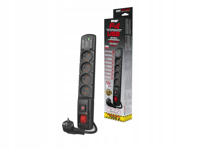 Listwa Acar Fa F4CZ W2439 (1.5 m) Czarny