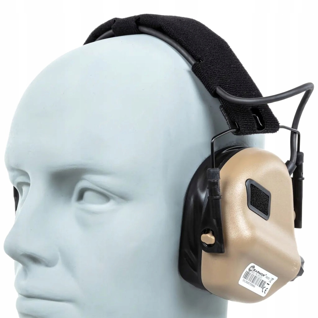 Chrániče sluchu Earmor M31 Plus Tactical Brown béžové