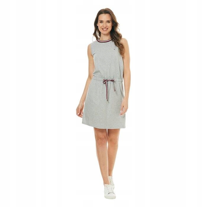 Tommy Hilfiger dámské šedé šaty Stripe Collar S