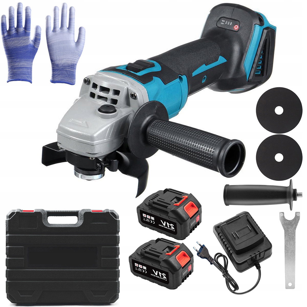 Úhlová bruska Akumulátorová 125 mm, bezkartáčová, pro řezání leštěním