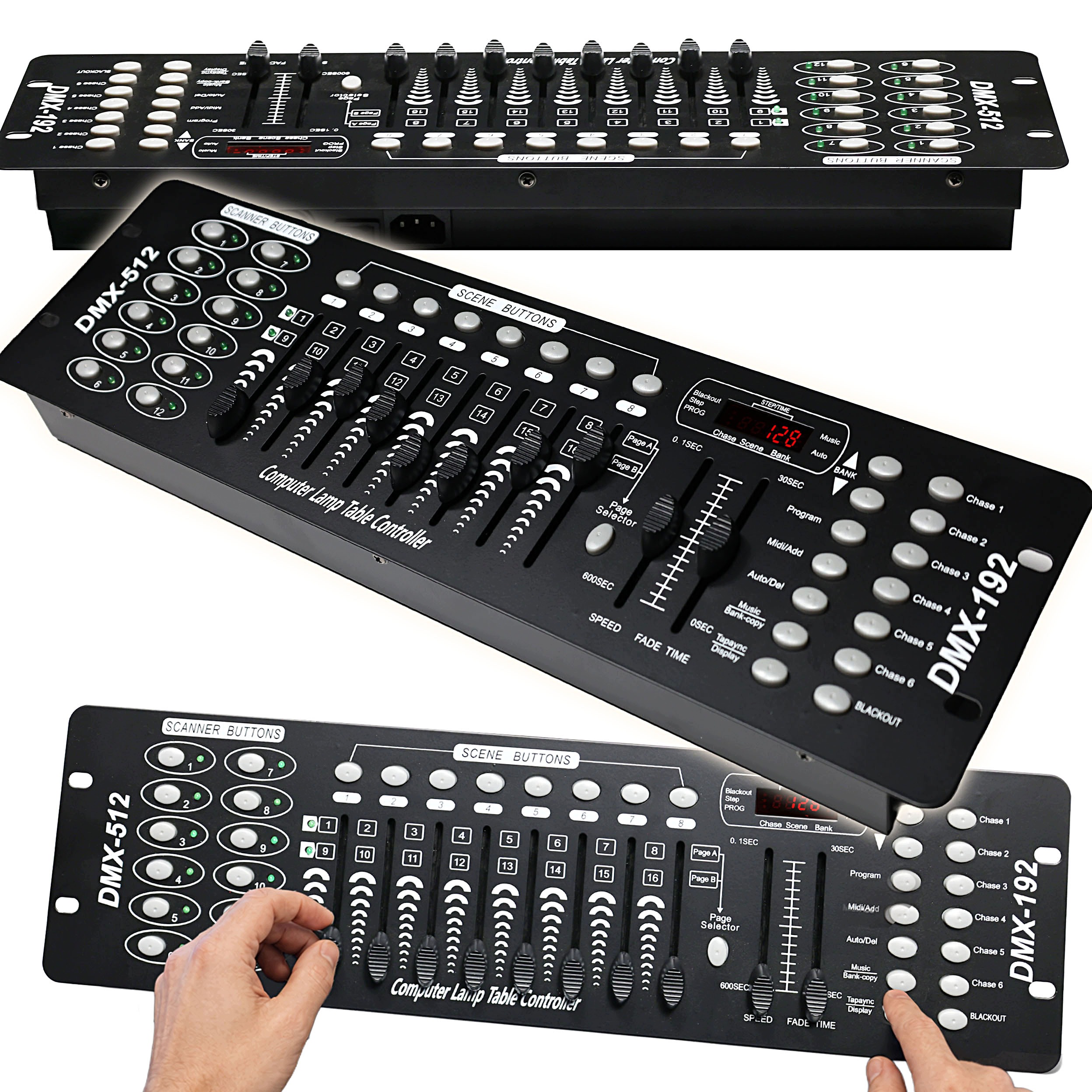 Ovladač DMX 192 Kanálů Ovladač Led Osvětlení Konzola DMX Pro Světla
