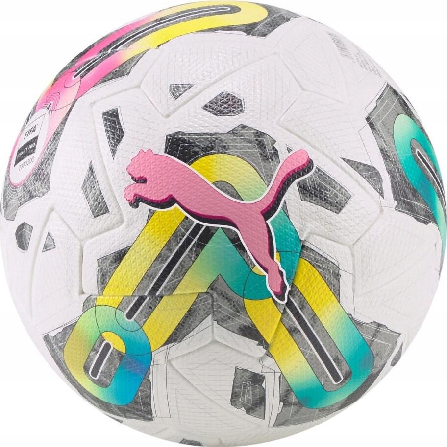 Fotbal Puma Orbita 1 Tb Bílo-zeleno-růžový 83774 01 r. 5