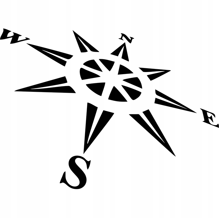 

Naklejka na samochód Róża Wiatrów Kompas 11x15