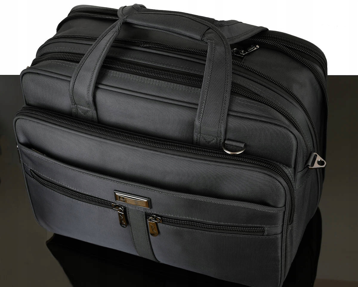 DUŻA TECZKA MĘSKA TORBA BIZNESOWA NA LAPTOP Kolor Czarny