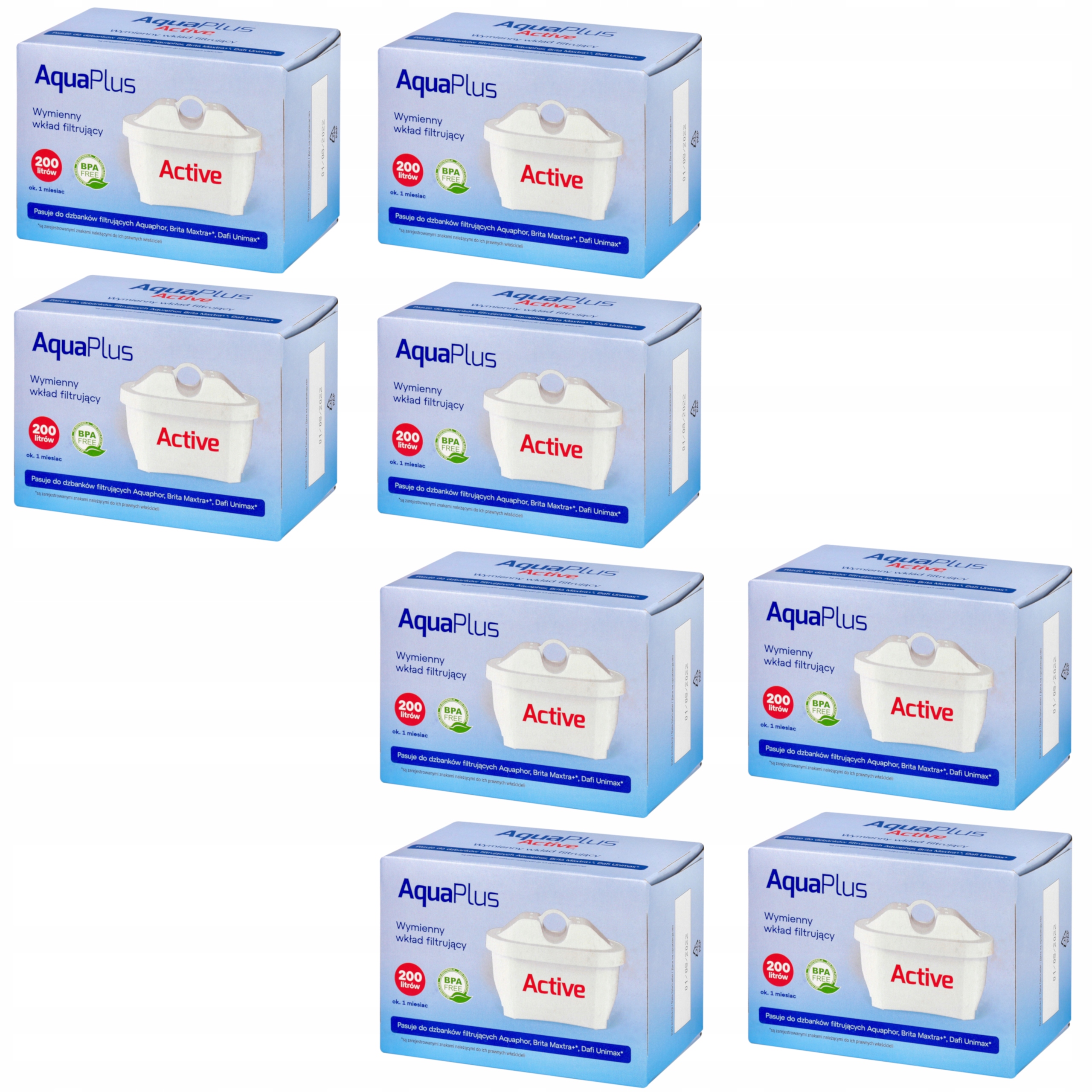 

AquaPlus wkład filtrujący wodę komplet 8 szt