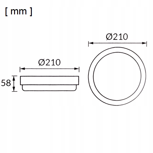 LAMPA SUFITOWA PLAFON ZEWNĘTRZNY LED 18W IP65 230V Marka GOLED Struhm