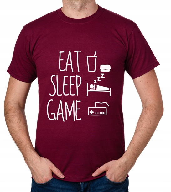 

koszulka Eat Sleep Game prezent