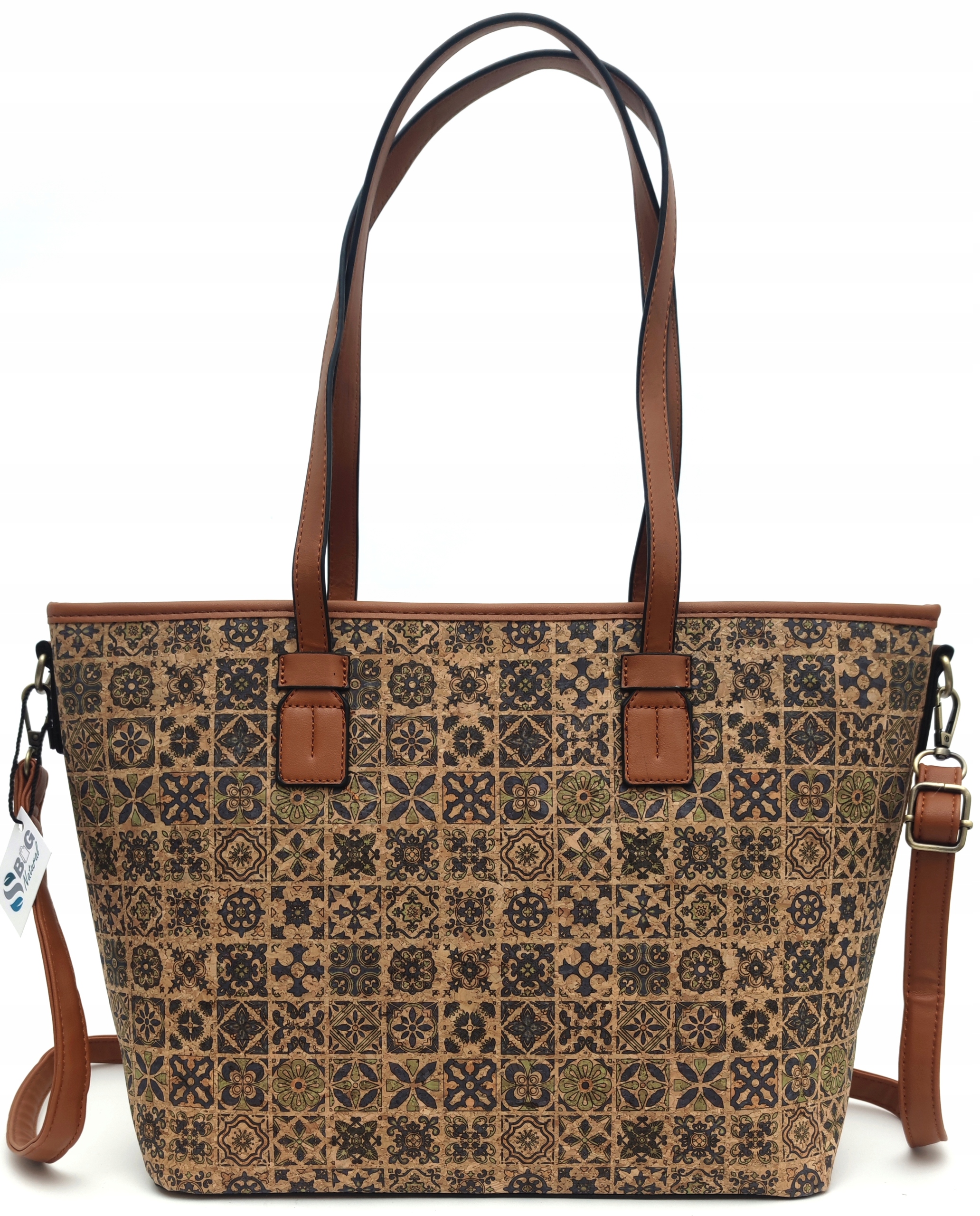 Velká korková kabelka Elisa Shopperka A4 s korkem na rameno Veganská Módní Eko