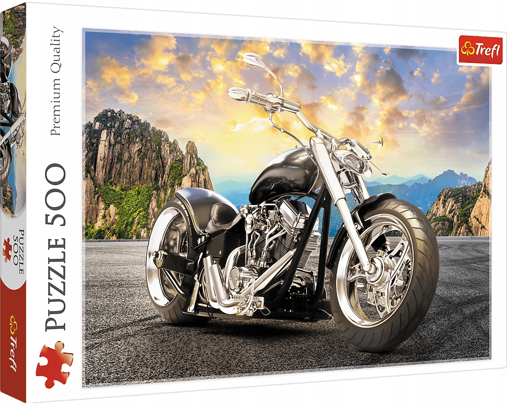 

Puzzle 500 el. Czarny Motocykl Niebo Widok Trefl