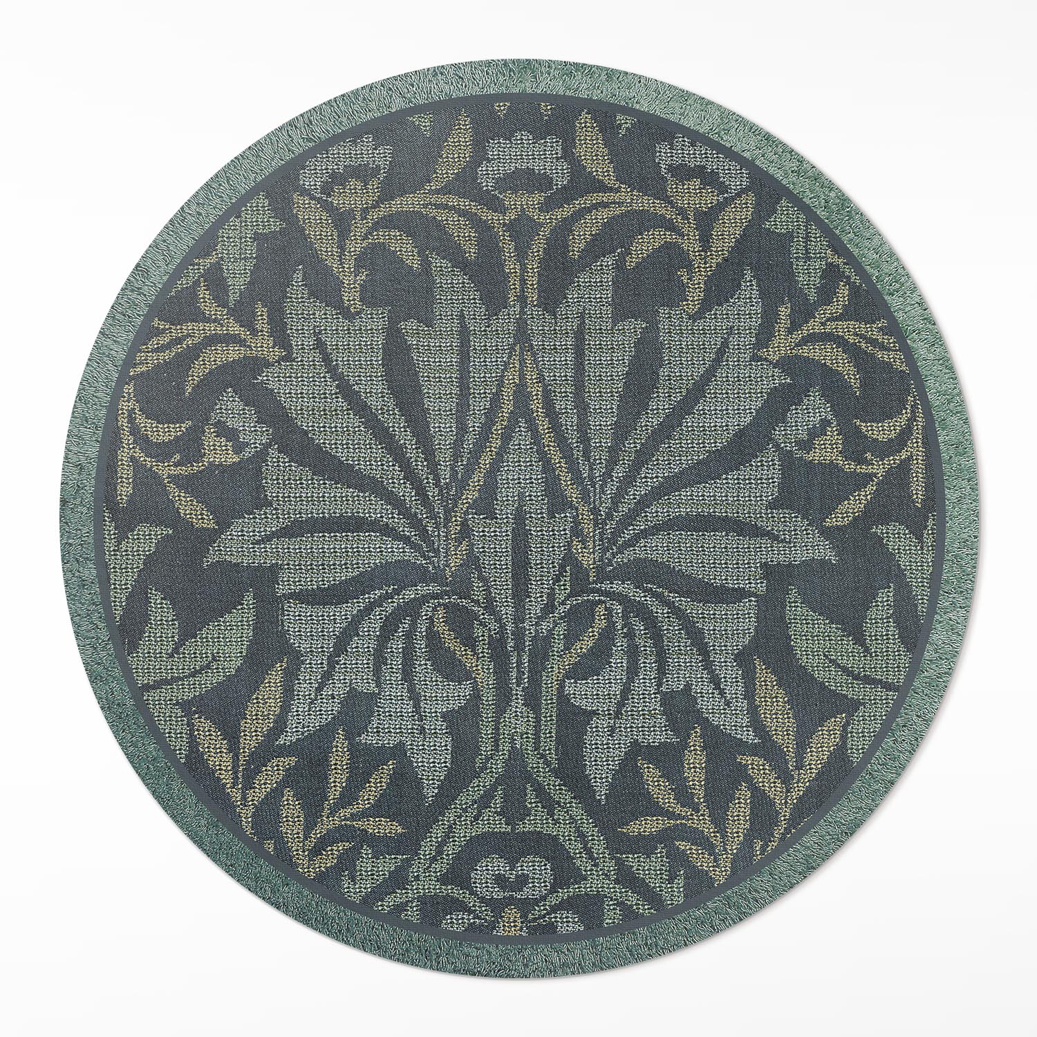 Dekorativní Kulatý Koberec z vinylu Rostlinné a květinové ornamenty ⌀ 100 cm
