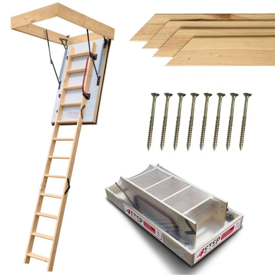 Půdní schody Extreme 76 mm 120x70 0,55W/m2K Výlez Šrouby Lišty Set