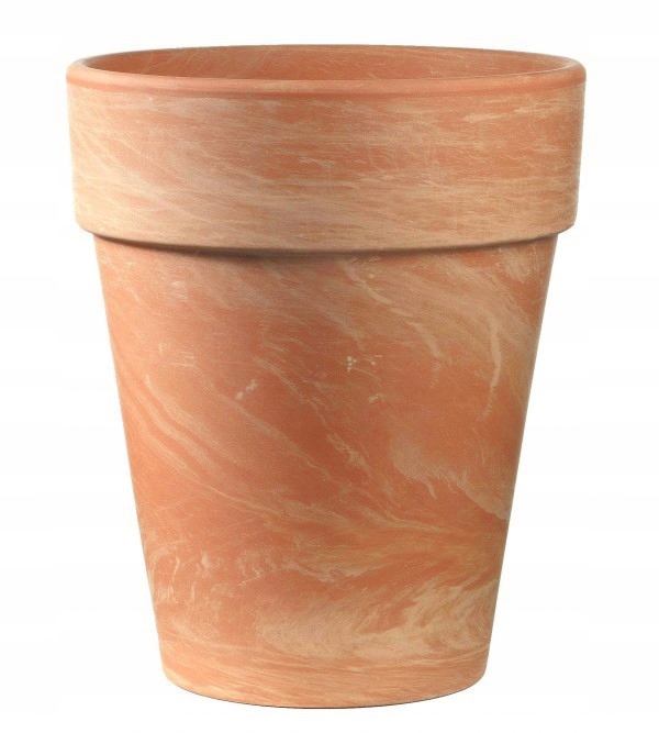 

Doniczka gliniana Ø 13cm wysoka przecierana h 17cm