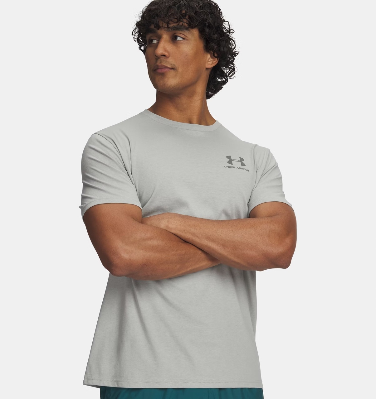 Under Armour Koszulka Męska Sportstyle Left Chest Titanium M